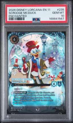 2026 #235 Scrooge Mcduck - Reformed Ebenezer PSA 10 Disney Lorcana EN 11-Winterspell