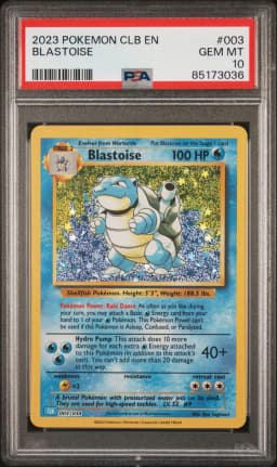 2023 #003 Blastoise PSA 10 Clb-Trading Card Game Classic Blastoise & Suicune EX Deck