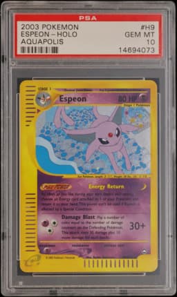 2003 #H9 Espeon-Holo PSA 10 Aquapolis