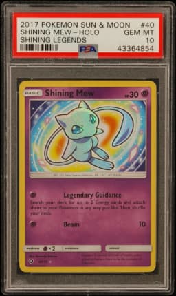 2017 #40 Shining Mew-Holo PSA 10 Sun & Moon Shining Legends