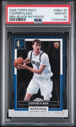 2026 #NBA-40 Cooper Flagg PSA 10 Topps National Convention NBA