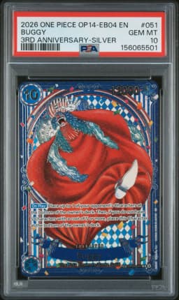 2026 #051 Buggy PSA 10 One Piece OP14-EB04-the Azure Sea's Seven