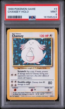 1999 #3 Chansey-Holo PSA 9 Game