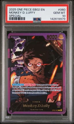 2025 #060 Monkey D. Luffy PSA 10 One Piece EB02-Extra Booster -Anime 25th Collection-