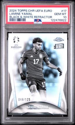 2024 #17 LAMINE YAMAL PSA 10 Topps Chrome UEFA Euro