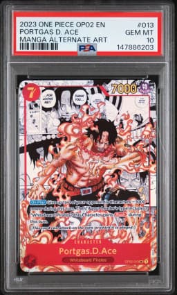 2023 #013 Portgas D. Ace PSA 10 One Piece OP02-Paramount War