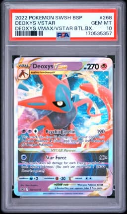 2022 #268 Deoxys Vstar PSA 10 Swsh Black Star Promo
