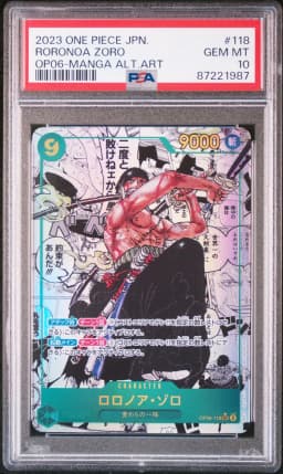 2023 #118 Roronoa Zoro PSA 10 One Piece Japanese OP06-Wings of the Captain