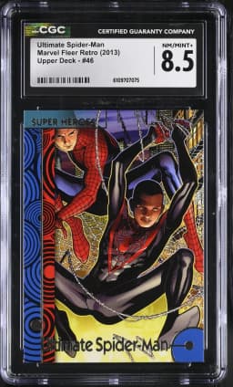 2013 #46 Ultimate Spider-Man CGC 8.5 Marvel Fleer Retro - English