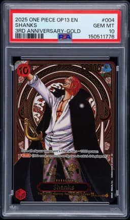 2025 #004 Shanks PSA 10 OP13-Carrying on His Will One Piece