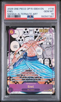 2026 #118 Enel PSA 10 One Piece OP15-EB04-Adventure on Kami's Island