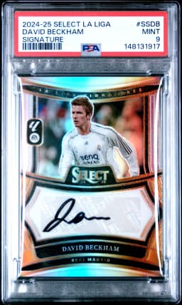 2024 #SSDB David Beckham PSA 9 Panini Select La Liga Signatures