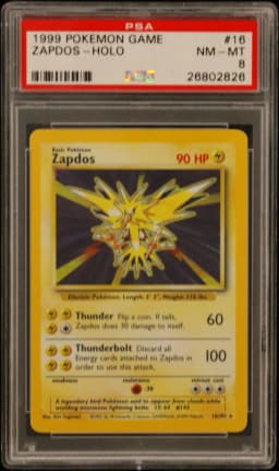 1999 #16 Zapdos-Holo PSA 8 Game
