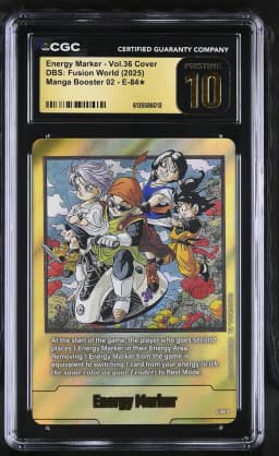 2025 #E-84� Energy Marker - Vol.36 Cover CGC 10 Pristine (SB02) Manga Booster 02 - English