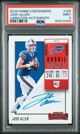 2018 #105 Josh Allen PSA 9 Panini Contenders Football