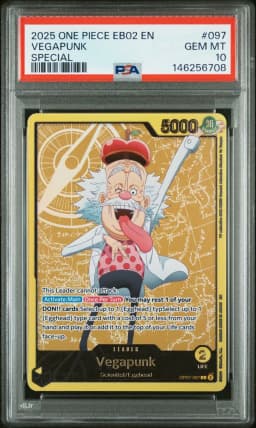 2025 #097 Vegapunk PSA 10 One Piece EB02-Extra Booster -Anime 25th Collection-
