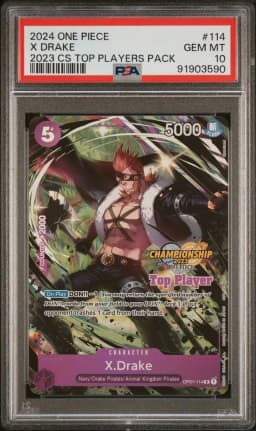 2024 #114 X Drake PSA 10 One Piece Championship 2023 Top Players Pack