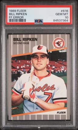 1989 #616 Bill Ripken PSA 10 Fleer