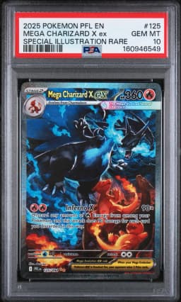 2025 #125 Mega Charizard X EX PSA 10 Pfl EN-Phantasmal Flames