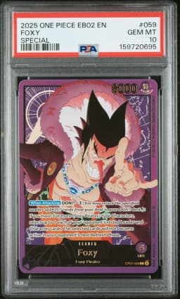 2025 #059 Foxy PSA 10 One Piece EB02-Extra Booster -Anime 25th Collection-