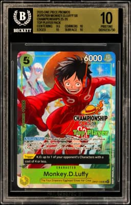 2025 #OP07109 Monkey.D.Luffy SR/(Championships 25-26 Top Player Pack) BGS 10 One Piece Card Game Promos