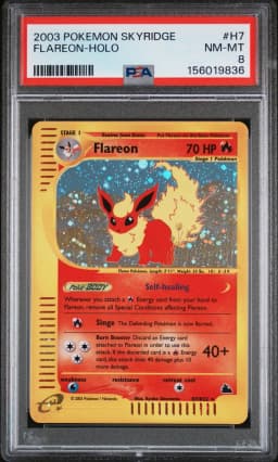 2003 #H7 Flareon-Holo PSA 8 Skyridge