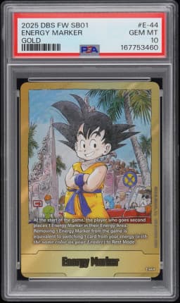 2025 #E-44 Energy Marker PSA 10 Dragon Ball Super Card Game Fusion World Manga Booster 01