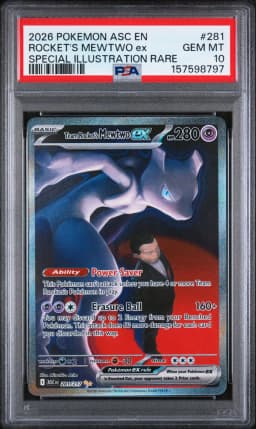2026 #281 Team Rocket's Mewtwo EX PSA 10 Asc EN-Ascended Heroes