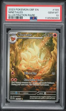2023 #199 Ninetales PSA 10 Obf EN-Obsidian Flames Pokemon