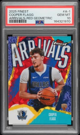 2025 #A-1 Cooper Flagg PSA 10 Topps Finest Arrivals