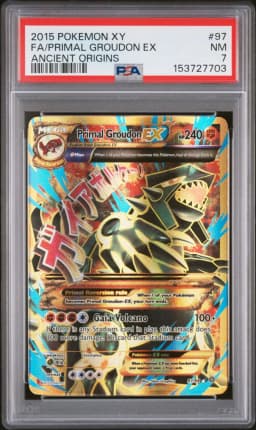 2015 #97 Full Art/Primal Groudon EX PSA 7 XY Ancient Origins