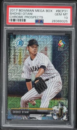 2017 #BCP31 Shohei Otani PSA 10 Bowman Mega Box Chrome Prospects Baseball