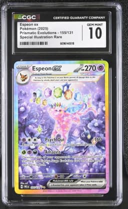 2025 #155 Espeon ex CGC 10 Prismatic Evolutions - PRE EN - English