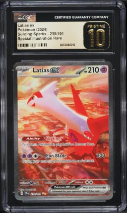 2024 #239 Latias EX CGC 10 Pristine Ssp EN-Surging Sparks Pokemon