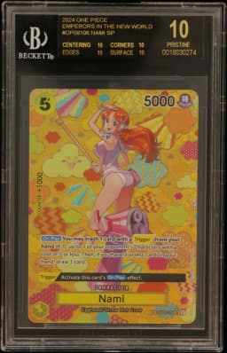 2024 #OP08106 Nami SP BGS 10 One Piece Card Game Emperors in the New World