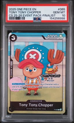 2025 #065 Tony Tony Chopper PSA 10 One Piece Championship 2025-26 Event Pack