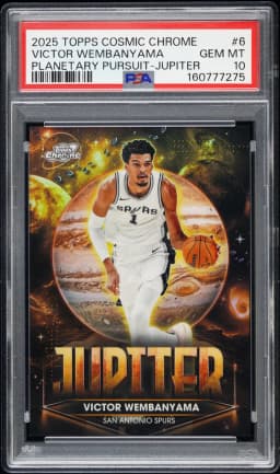 2025 #6 Victor Wembanyama PSA 10 Topps Cosmic Chrome Planetary Pursuit