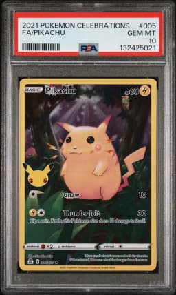 2021 #005 Full Art/Pikachu PSA 10 Celebrations