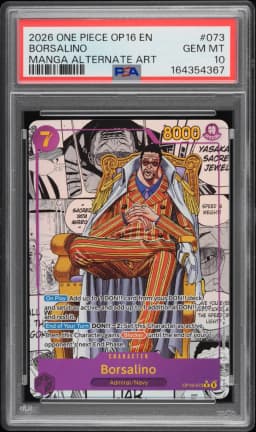 2026 #073 Borsalino PSA 10 One Piece OP16-the Time of Battle
