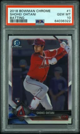 2018 #1 Shohei Ohtani PSA 10 Bowman Chrome