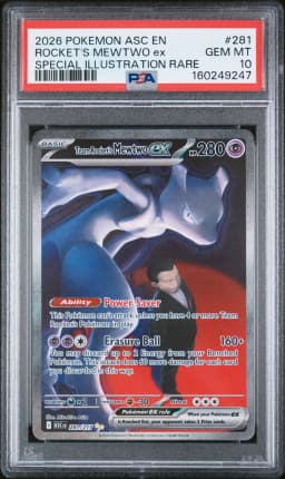 2026 #281 Team Rocket's Mewtwo EX PSA 10 Asc EN-Ascended Heroes