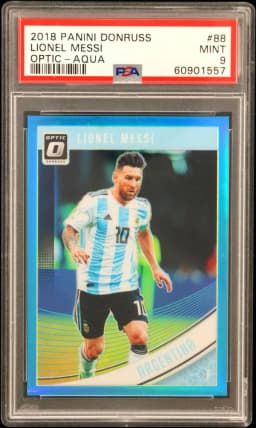 2018 #88 Lionel Messi PSA 9 Panini Donruss