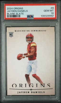 2024 #8 Jayden Daniels PSA 10 Panini Origins Blank Slate