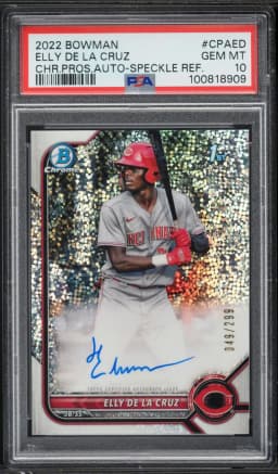 2022 #CPAED Elly de La Cruz PSA 10 Bowman Chrome Prospect Autographs Baseball