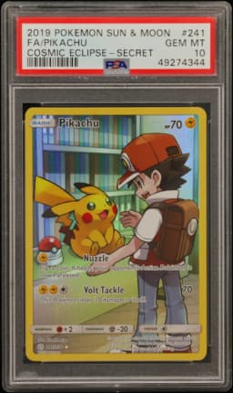 2019 #241 Full Art/Pikachu PSA 10 Sun & Moon Cosmic Eclipse