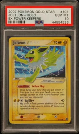 2007 #101 Jolteon-Holo Gold Star PSA 10 EX Power Keepers