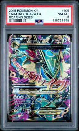 2015 #105 Full Art/M Rayquaza EX PSA 8 XY Roaring Skies