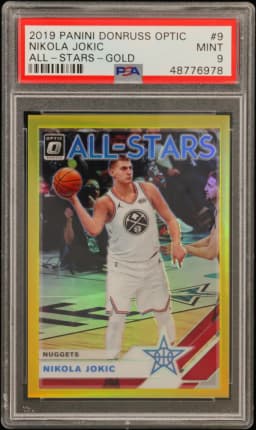 2019 #9 Nikola Jokic PSA 9 Panini Donruss Optic All-Stars