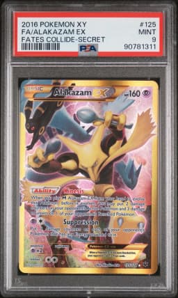 2016 #125 Full Art/Alakazam EX PSA 9 XY Fates Collide
