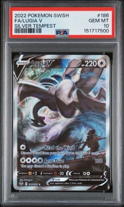 2022 #186 Full Art/Lugia V PSA 10 Sword & Shield Silver Tempest